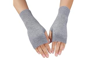 AWAVM Rękawiczki bez palców, kaszmirowe rękawiczki bez palców, zimowe termiczne rękawiczki damskie, wygodne rękawiczki na nadgarstek, prezenty świąteczne rękawiczki