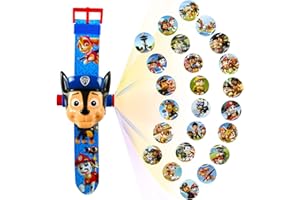 Niumowang Kinder Cartoon Uhr, Kinder Projektor Uhr, Elektronische Armbanduhr für Kinder, Uhr Spielzeug, Einstellbare Digitale Projektionsuhr, 24 Bilder, Kinderuhr, Kinder Geschenk zum Geburtstag