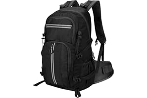 Luckits 50L Hiking Backpack, Labor Saving Rucksack for Men Women Hang System Daypack Lightweight Breathable Camping Backpack Water Resistent for Outdoor Camping Travel Daypack Climbing Gifts