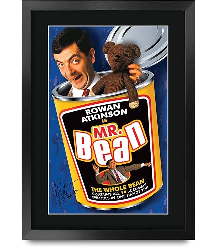 HWC Trading A4 Rowan Atkinson Mr Bean Regali Stampati Autografo Firmato