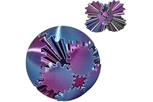 JIE XING CUN 3D Printed Gear Ball Rotating Ball, Steampunk Rotating Magic Keyboard Cube, Stress Reducing Ball, Children and Adults With Sensory Needs to Telieve Stress and Anxiety Fidget Toys (Gradient color C)