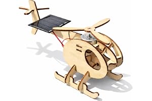 Trä solenergi flygplan, DIY trä modell lärorik leksak för barn, solenergi principen förklarad, propeller och motor mekanism
