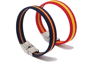 GOS Best Supplies 2 Pulseras Elásticas Hombre Colores de la Bandera de España