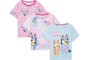 Get Trend Top Girls T Shirts Pack of 3 Soft Breathable Short Sleeve Casual Summer Holiday Tops Girls Clothes Multipack Tees