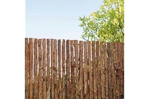 IBEROGARDEN | Rollo de Corteza de Pino | Fabricacion Artesanal y Natural | Corteza de Pino para Vallas | 85% de ocultacion (Rollo 2 Metro Alto x 3 Metros Largo)