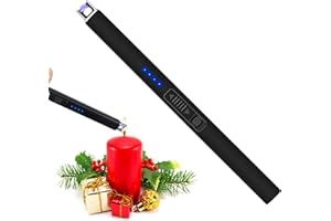 ZANMUK Electric Candle Lighter Rechargeable Lighters - USB Rechargeable Plasma Arc Lighters for Candle (Black)