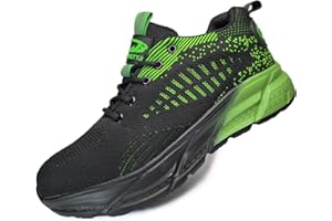 UnPtios Safety Shoes Mens Safety Trainers Wide Fit Steel Toe Cap Saftybrand Womens Lightweight Work Utility Footwear Breathable Anti-Puncture Shoes for Men Working UK