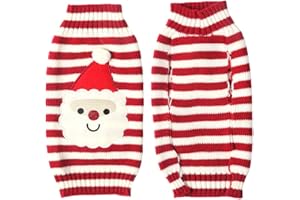 TENGZHI Pet Dog Christmas Sweater,Embroidered Reindeer Elf Clown Turtleneck Dog Ugly Sweaters Dog christmas jumper For Small Medium Large Dogs,Knitwear Winter WarmPuppy Cat Xmas Clothes Costume