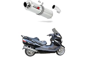 DOMINATOR EXHAUST SYSTEM BURGMAN 650 Marmitta racing TONDO Dominator Exhaust Terminale di Scarico Silenziatore 2002-2012