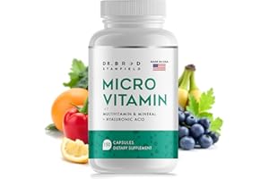 DR BRAD STANFIELD Dr Brad Daily - Multivitamina e minerale a basso dosaggio, per uomini e donne, per supportare le prestazioni cognitive e la memoria, acido ialuronico per la salute della pelle + TMG per l'esercizio