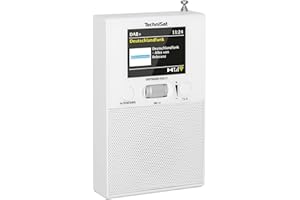 TechniSat DIGITRADIO Flex 2 - Radio Dab con Enchufe (Dab+, Radio FM, Entrada de Audio, transmisión de Audio Bluetooth, Radio Despertador, Memoria de Favoritos), Color Blanco