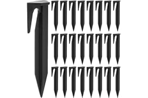 EYMOBAD 100 Pcs Piquetas de Fijación para Cables Delimitadores del Robot Cortacésped,Piquetas de Tierra para Robot cortacésped,Clavos Soporte para Cables para Cortacésped, Compatible con Gardena, Worx, Bosch