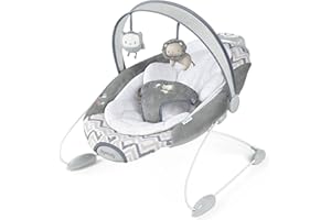 Ingenuity, automatische Babywippe Babyschaukel, Braden mit 2 Schaukelgeschwindigkeiten, mehr als 12 Melodien, abnehmbarem Spielzeugbügel, maschinenwaschbarem Sitzkissen und mehr