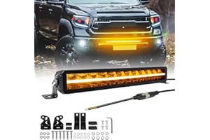 BraveWAY 22" Double Rangée Barre Rampe LED DRL 180W 20000LM Phare LED Barre Lumineuse 12/24V Longue Portée Homologation ECE Pour Les Véhicules de Tracteurs Agricoles, 4x4 Duads, Poids Lourd, Caravan