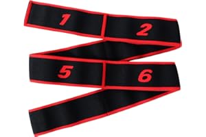 Quelcc Elastique Musculation, Bande Elastique Fitness Réglable 8 Boucles, Bandes d'exercice Latines, Ceinture Extensible de Fitness Durable pour Fitness, Danse, Gymnastique (Rouge)