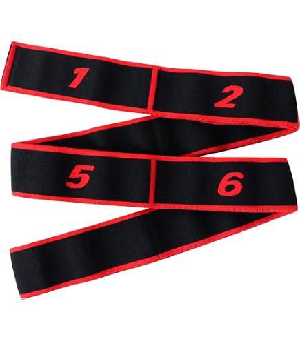 Ceinture De Yoga Élastique 125cm Avec 11 Boucles - Pour Pilates, Étirement, Rééducation, Fitness