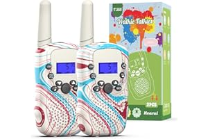 Walkie Talkie, Kearui Funkgerät Kinder Geschenke ab 3 4 5 6 7 8 9 10 11 12 Jahre Jungen Mädchen, Woki Toki für Kinder mit 8 Kanäle und VOX Funktion für Abenteuer, Camping, Wandern
