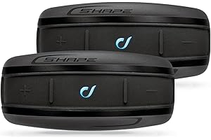 INTERPHONE SHAPE - Doppio - Interfono Bluetooth da Casco per Moto, Uso Pilota - Passeggero, Autonomia Fino a 12 Ore, Mp3, GPS, Impermeabile IP67, Universale.