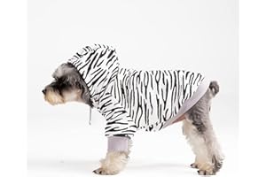 Furryilla Vestiti caldi di cotone per cani di piccola taglia Ragazzo, Puppy Dog Hoodies Costumi Felpe Bulldog francese Abbigliamento per piccola razza Animali domestici cane Pjs-Zebra Hoodie-L