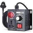 Electronic Voltage Regulator 5000W AC 220V Voltage Regulator with LED Display, High Precision Adjustable Single Phrase Motor Fan Speed Controller for Household Appliances Temperature Speed Dimmer
