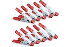 FDGAUCA Morsetto a Molla da 10 4 Pollici, Morsetto a Molla in Metallo, per Campeggio, Teloni, Clip di Fondo, Clip Per Foto