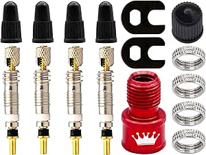 Kit Valve Vélo Kit 8 Pcs Valve Vélo - Adaptateurs Presta/Schrader