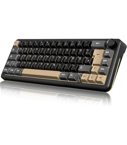 SOLIDEE 65% Mechanisch Gaming Toetsenbord,68 Toetsen Bedraad Mechanisch Toetsenbord met LED Achtergrondverlichting,Compact Ergonomisch Toetsenbord met Gemengd Licht,voor PS5/PS4/Xbox(68 Monstor(B