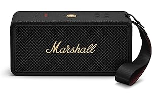 Marshall Middleton II Enceinte Bluetooth Portable Plus de 30 Heures d'autonomie, étanchéité IP67 - Noir et Laiton