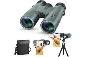 CASON (Device of C) -Binoculars for Long Distance,Ultra HD Binoculars for for Bird Watching,Wildlife,Safari with Phone Adapter & Tripod | Range 2000 Meter, | Zoom 12x42 | Wide Eye Peice (Green)