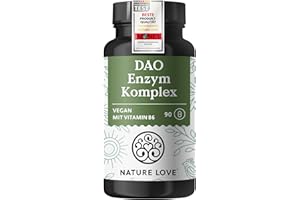 ‎NATURE LOVE NATURE LOVE® DAO Enzym Komplex – 90 Kapseln - mit Vitamin B6 für einen normalen Energiestoffwechsel* – hochdosiert – aus Erbsensprossenpulver, bis zu 90 Tage Vorrat - 182.700 HDU vegan, laborgeprüft
