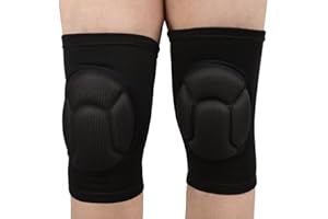 YJZQ Crushproof Kneecap Pad Brace Sponge Cushioned Knee Support Pad Elastic Sleeve Fitness Dance Bike Motorcycling Volleyball Basketball MMA Boxing Ski Knee Injury Protector Guard for Sports Knee Warmer