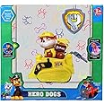 TOYZIEZ Pup Buddies Hero Rescue Team with Transformable Action Figure Toy and Vehicle with Light and Music, Collectible Action Figure for Kids Aged 3 and up (Yellow Hero Dog)