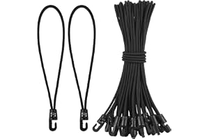 Adiwo Presenningsspännare med krokar, 25 cm x 42 st presenningsspännare med krokar, dubbel krok för elastiskt rep för presenningar, gardiner, bagagehållare, bil och cykel, utomhus