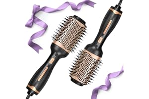 Anluomania One-Step Haartrockner und Volumiser, 1000W Warmluftbürste Rundbürstenföhn, Föhnbürste, Ionen Volumizer, Anti-Frizz-Effekt, 3 Moduseinstellungen, zum Trocknen, Glätten, Formen und Volumen