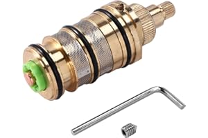 Roundsky Latón baño ducha termostato cartucho y para válvula mezcladora barra de ducha mezclador de ducha cartucho