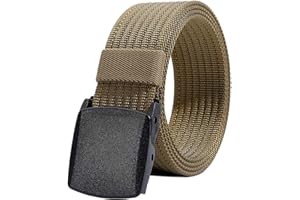 LionVII Ceinture en Nylon Homme - Boucle en Plastique - Sangle de Ceinture Entièrement Réglable pour le Travail