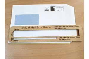 STICKY ART UK Royal Mail Postage Size Guide - Large & Small Letter Templates - Wooden Pricing Guide Height - PPI