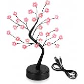 HUMAIZAR Cherry Blossom LED Tree Light, Bonsai Plum Blossom Decorative Lamp for Bedroom, Home Decor, Bedside Table, Ramadan, 