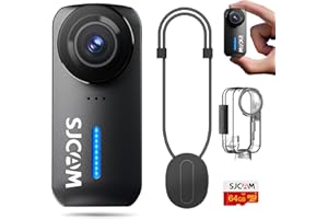SJCAM C110 Plus Kit Magnétique,4K 20MP POV Mini Caméra Corporelle,64 Go caméra de vlog Portable,Stabilisation 6 Axes, 130 Min d'autonomie,étanche à 30 m, Zoom 8X, pour Le Cyclisme et Le Vlogging,Noir