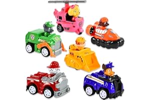simyron Véhicules pour Enfants Coffret de 6 Véhicules Die VEHICULE + Figurine Voiture Friction Push and Go pour Garçons et Filles Cadeaux pour Les Enfants de 3 Ans et Plus