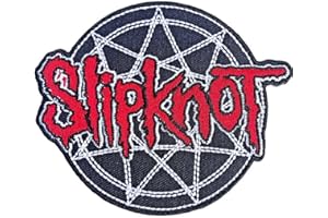 ROCK OFF OFFICIALLY LICENSED PRODUCTS Slipknot Red Logo Over Nonogram Woven Patch Accessory Size