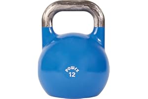 POWRX - Kettlebell Professionelle 4-28 kg + Affiche d´entraînement PDF
