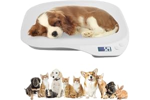 WIYETY Bilancia per animali di piccola taglia : bilancia digitale per animali domestici 15 kg (± 1 gram), bilancia digitale per gatti LCD con 4 modalità di pesatura (kg/oz/lb/ml), piccola bilancia