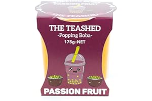 POPABALL The TeaShed Popping Boba Passion Fruit | 1 x 150 Grams | 3 Servings | Make Bubble Tea at Home