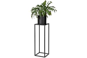 LAMO Manufaktur Blumenständer Metall Schwarz 68 cm | Pflanzensäule für Innenräume - Wohnzimmer, Schlafzimmer | Hoher Blumenständer zur Hochzeit, Sockel für Skulpturen und Deko, Pflanzen Metallständer