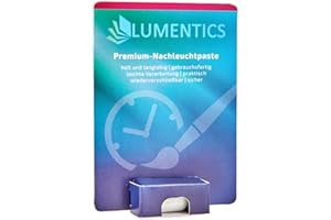 LUMENTICS Premium Leuchtpaste - Im Dunkeln phosphoreszierende Uhrenfarbe. Leuchtende Zeigerfarbe. Selbstleuchtende UV-Bastelfarbe, Glow (Natur/Blau-Grün)