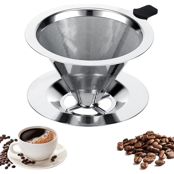 Wiederverwendbarer Kaffeefilter Aus Edelstahl 304 – Klappbar, Für Tassen, Ohne Filterpapier – Ideal Für Camping, Reisen, Büro