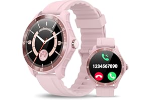 Yoever Montre Connectée Femme avec Alexa, Montre Smartwatch avec Répondre Appel Moniteur de SpO2 Fréquence Cardiaque Sommeil 100 Sport Podometre Calories Etanche IP68 Montre Femme pour Android iOS