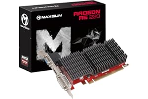 maxsun AMD Radeon R5 220 1GB Scheda grafica GPU (DVI-I, HDMI, VGA) - Basso profilo pronto