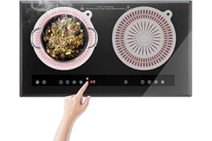 KR KITCHENRAKU 2 tappetini termocromici per piano cottura a induzione, protezione antigraffio (magnetica) per piano cottura a induzione (bianco)